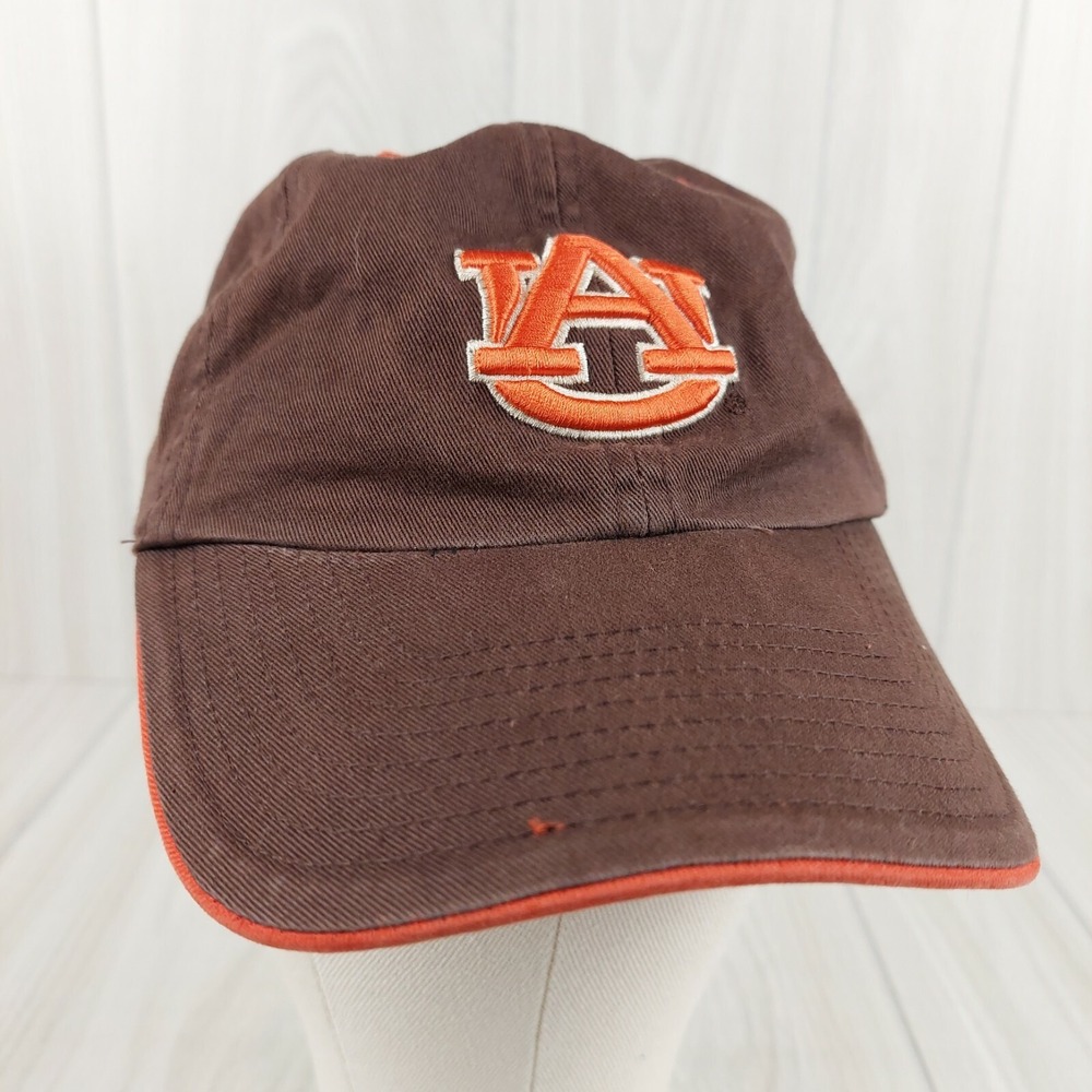 Twins Enterprise Auburn Tigers Hat Mens Medium Brown Orange Fitted The Franchise - Picture 1 of 7